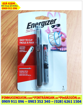 Energizer PLED23AEH; Đèn pin siêu sáng Energizer PLED23AEH bóng LED trắng có cả nẹp kẹp áo chính hãng Energizer nhập khẩu 